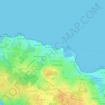 Topografische kaart La Borgne, hoogte, reliëf