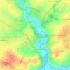 Topografische kaart La Raillere, hoogte, reliëf