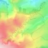 Topografische kaart Le Malnon, hoogte, reliëf