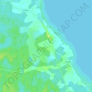 Topografische kaart Jõepera, hoogte, reliëf
