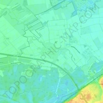 Topografische kaart Riedheim, hoogte, reliëf