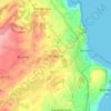 Topografische kaart Tynygongl, hoogte, reliëf