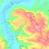 Topografische kaart Gauran, hoogte, reliëf
