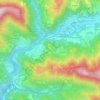 Topografische kaart Cler, hoogte, reliëf