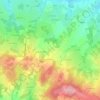 Topografische kaart Les Megrets, hoogte, reliëf