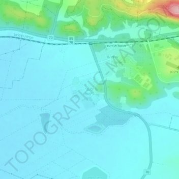 Topografische kaart Yasur, hoogte, reliëf