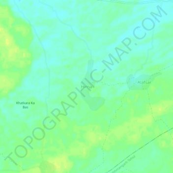 Topografische kaart Hirna, hoogte, reliëf