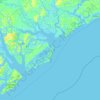 Topografische kaart Harbor Island, hoogte, reliëf