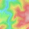Topografische kaart Bezou, hoogte, reliëf