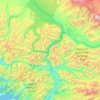 Topografische kaart Valdez-Cordova (CA), hoogte, reliëf