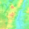 Topografische kaart La Morlière, hoogte, reliëf