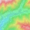 Topografische kaart Pradella, hoogte, reliëf
