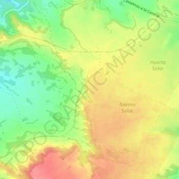 Topografische kaart Migalo, hoogte, reliëf