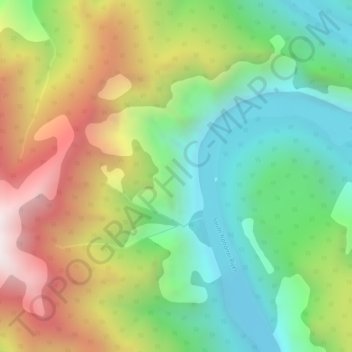 Topografische kaart Third Canyon, hoogte, reliëf