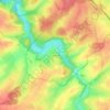 Topografische kaart Lucenay, hoogte, reliëf