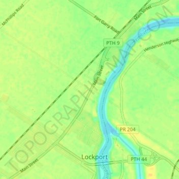 Topografische kaart Little Britain, hoogte, reliëf