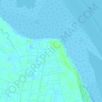 Topografische kaart Donna Nook, hoogte, reliëf