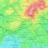 Topografische kaart London Borough of Camden, hoogte, reliëf