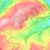 Topografische kaart Ryecroft, hoogte, reliëf
