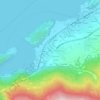 Topografische kaart Corte, hoogte, reliëf