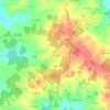 Topografische kaart Les Granges, hoogte, reliëf