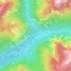 Topografische kaart Trenta, hoogte, reliëf