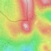 Topografische kaart Lusen, hoogte, reliëf