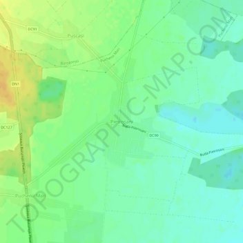 Topografische kaart Pietroșani, hoogte, reliëf