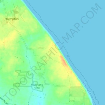 Topografische kaart Out Newton, hoogte, reliëf