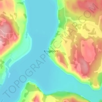Topografische kaart Kragmont, hoogte, reliëf