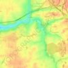 Topografische kaart Les Malets, hoogte, reliëf