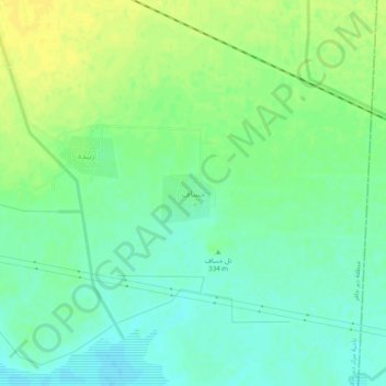Topografische kaart Khassaf, hoogte, reliëf