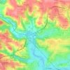 Topografische kaart Kerbiéta, hoogte, reliëf