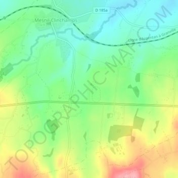 Topografische kaart La Bajonière, hoogte, reliëf