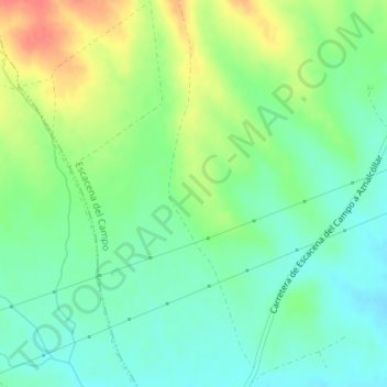 Topografische kaart Calañas, hoogte, reliëf