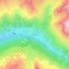 Topografische kaart Melag, hoogte, reliëf