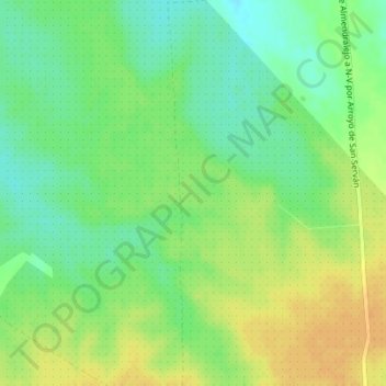 Topografische kaart Cora de Arriba, hoogte, reliëf