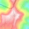 Topografische kaart Djebel Amour, hoogte, reliëf
