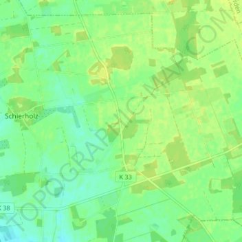 Topografische kaart Neu-Schierholz, hoogte, reliëf