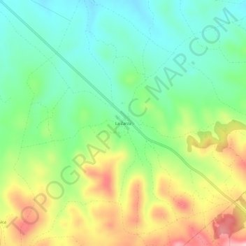 Topografische kaart La Zarza, hoogte, reliëf