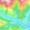 Topografische kaart Clot de Vallvigil, hoogte, reliëf