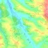 Topografische kaart Le Quiot, hoogte, reliëf