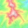 Topografische kaart Boggs Bunion, hoogte, reliëf