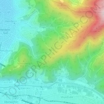 Topografische kaart Katharinenbrunnen, hoogte, reliëf