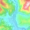 Topografische kaart Rassina, hoogte, reliëf