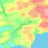 Topografische kaart Nohoval, hoogte, reliëf