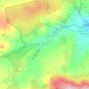 Topografische kaart Parkend, hoogte, reliëf