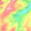 Topografische kaart Llansannan, hoogte, reliëf