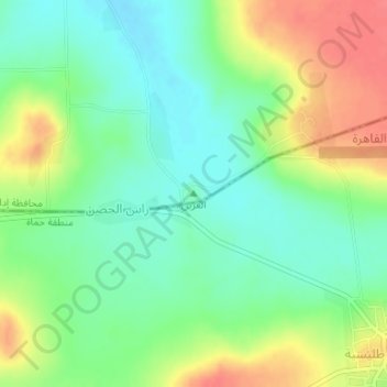 Topografische kaart Al `Arin, hoogte, reliëf