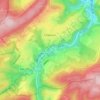 Topografische kaart Les Forges, hoogte, reliëf